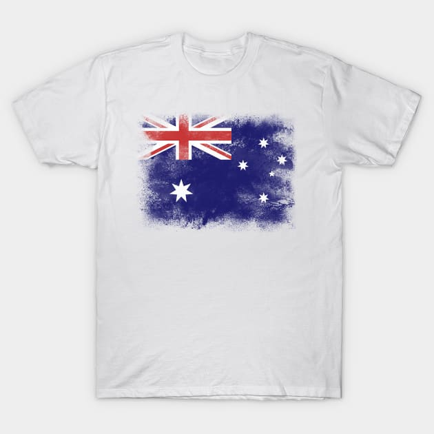 Australian flag isolated T-Shirt by psychoshadow